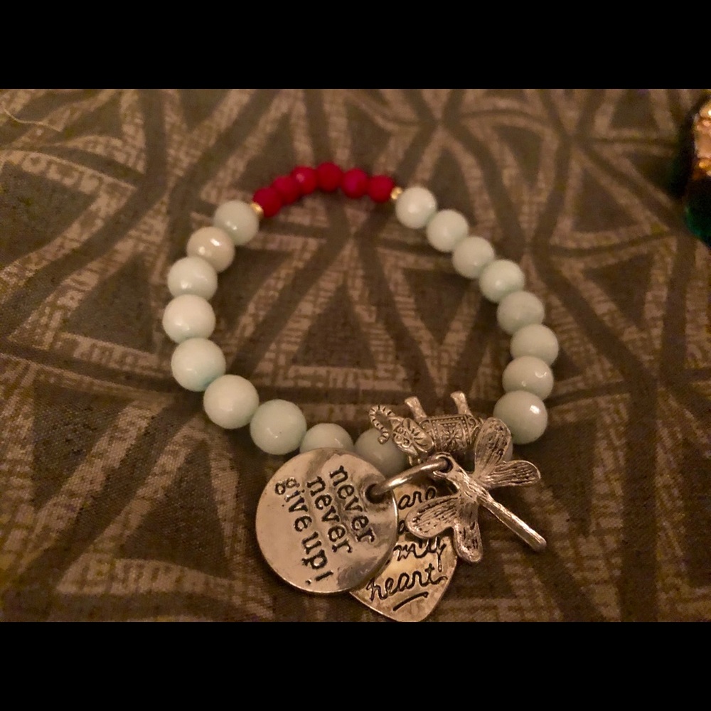 Beaded Bracelet with Charms